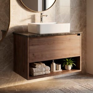Vanitory de 800 1 cajón - Mesada granito